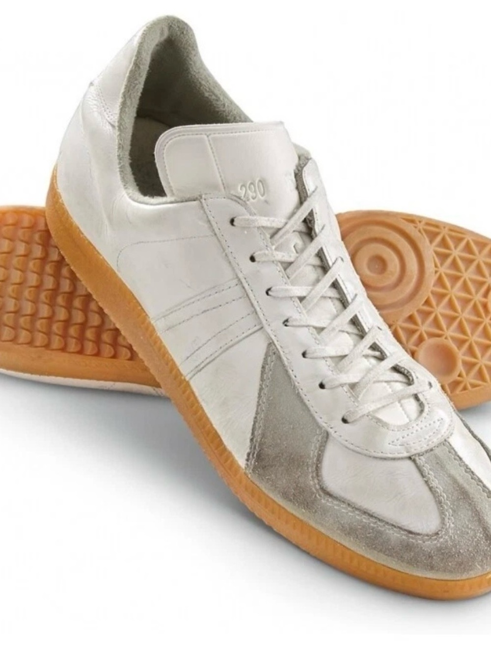 Military Surplus German Army Trainer - White with Gum Sole